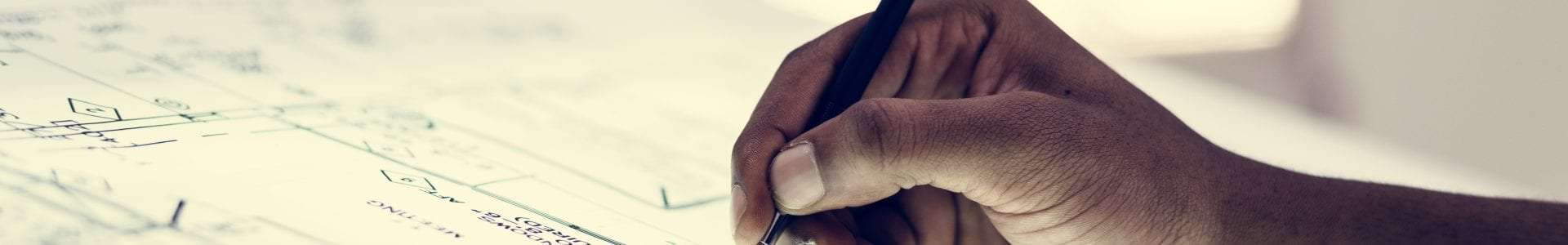 close up of survey being drawn