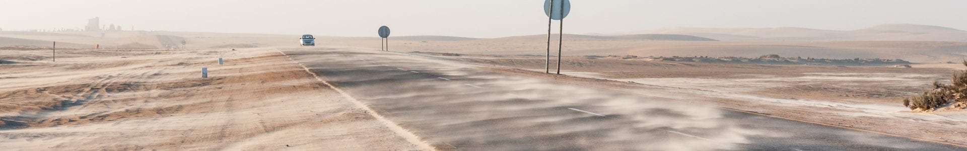 Geospatial land survey in desert