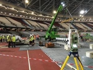 Setting out work - Olympic Stadium London