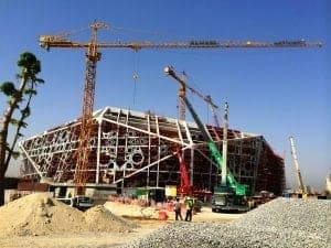 construction site improved with laser scanning survey