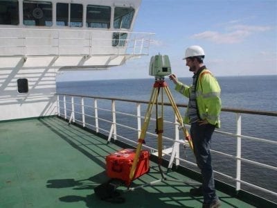 On board ship laser scanning