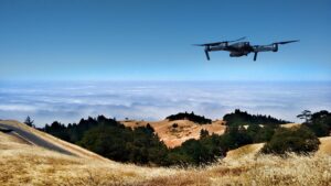Mavic Pro drone over landscape